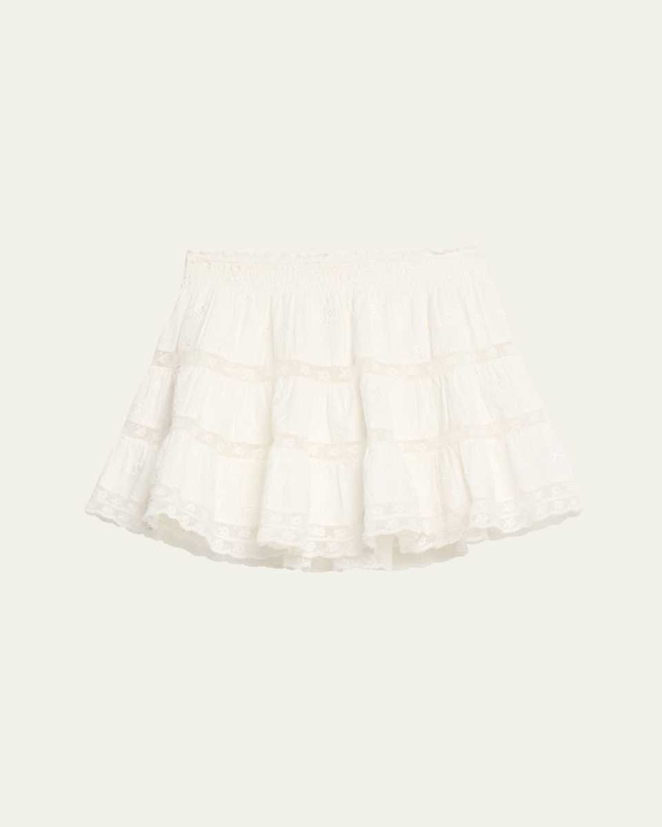 Viro Lace-Trim Mini Skirt